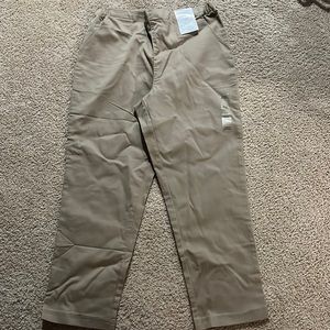 NWT tan Croft & Barrow straight mid rise classic pull-on pant. 16P short.